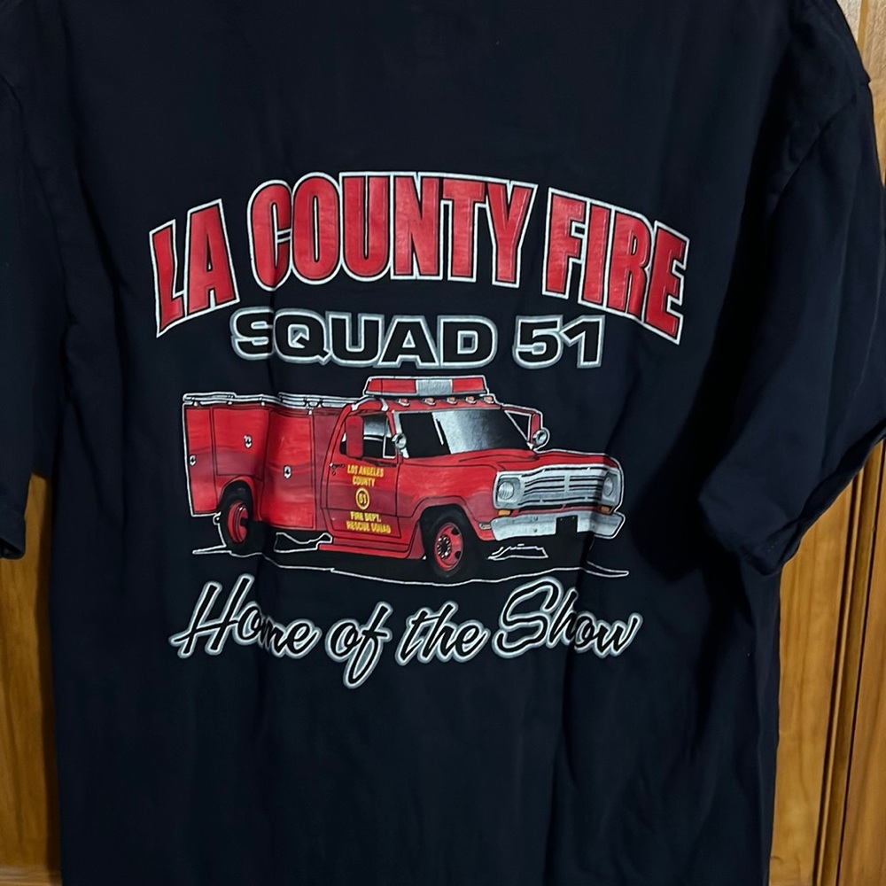 LA County Fire Squad 51 Home of The Show “Emergency!” Large T-Shirt